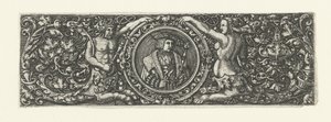 Frise avec portrait de Maximilien Ier dans un médaillon - Monogrammist LB (Nederlanden)