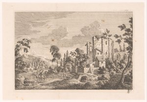 Paysage avec ruine