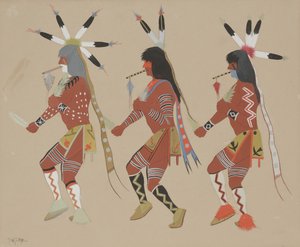 Cérémonie indienne, vers 1933 - Monroe Tsatoke