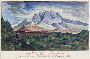 Vue des Pitons du Carbet depuis la Montagne Pelée, Martinique, c.1815 - Moreau de Jones