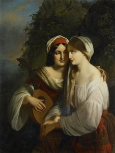 Deux femmes en costume italien