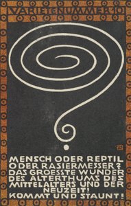 Numéro de variété 10 : Homme ou reptile ou rasoir, 1907 - Moritz Jung