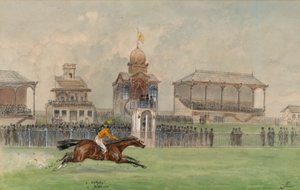 Course de chevaux à la Freudenau à Vienne en 1884