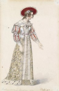 Moritz Michael Daffinger Figurine en robe médiévale - Moritz Michael Daffinger