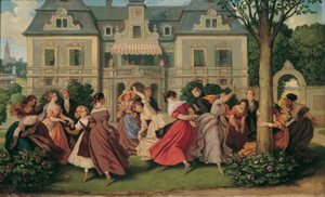 Jeu de société - Moritz Ludwig von Schwind