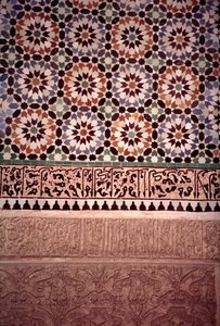 Le mur inférieur de la cour principale, construit par les Saadiens en 1565