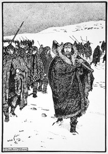 Murtough en voyage avec le roi de Munster en chaînes, 941, 1913