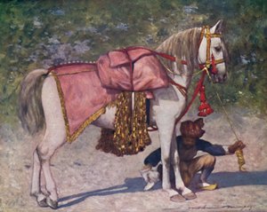 Un célèbre cheval mené dans la suite du Rao de Cutch