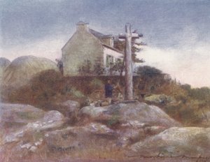 Un sanctuaire au bord du chemin, Huelgoat - Mortimer Ludington Menpes