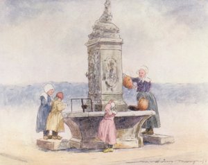 À la fontaine, Concarneau - Mortimer Ludington Menpes