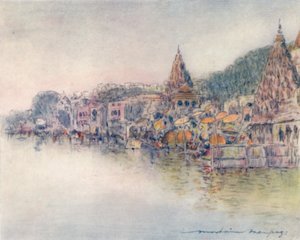 Sur les rives du fleuve sacré, Bénarès, 1905 - Mortimer Ludington Menpes
