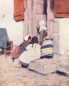 Les enfants du monde : Breton, jouant à la boutique - Mortimer Ludington Menpes
