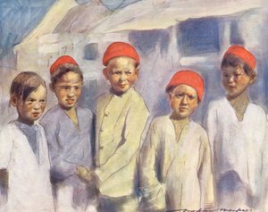 Les enfants du monde : Cinghalais, regardant la course