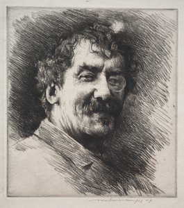 Portrait de Whistler avec la mèche blanche