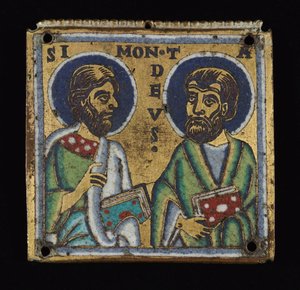 Plaque : Simon et Thaddée, vers 1160