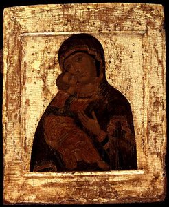 Icône de la Vierge de Vladimir, début du XVIIe siècle