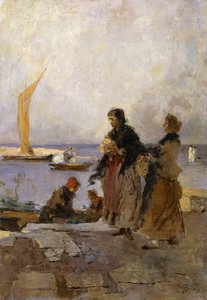 Sur le quai à Chioggia; Sul molo di Chioggia