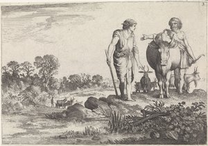 Argus demande à Mercure de rester avec lui (Mercure et Argus) - Moyses van Wtenbrouck