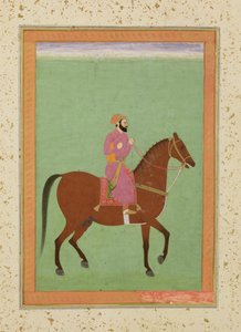 Un amir moghol à cheval, vers 1670-80, du Grand Album Clive