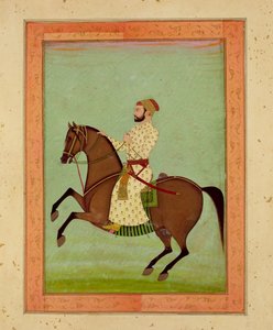 Un noble moghol à cheval, c.1790, du Grand Album Clive