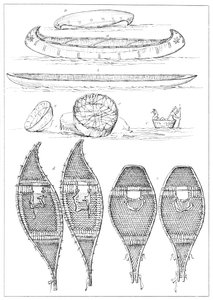 Canoës Sioux et raquettes Chippewa, 1841 - Myers and Co