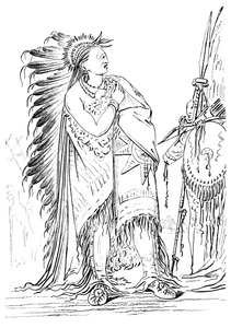 Deux Corbeaux, homme amérindien de la tribu Minataree, 1841
