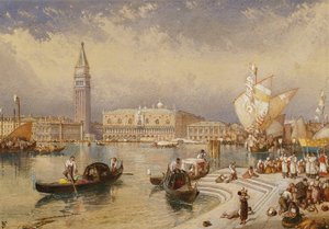 Le Palais des Doges, Venise, depuis les marches de San Giorgio Maggiore