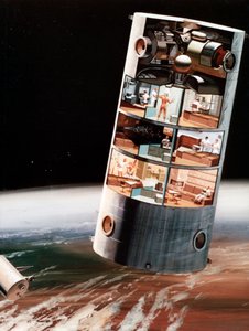 Vue futuriste de la vie dans l