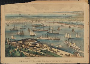 Baie supérieure et inférieure de New York, c.1881
