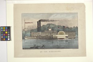 Sur le Mississippi - N. and Ives J.M. (1824 95) Currier
