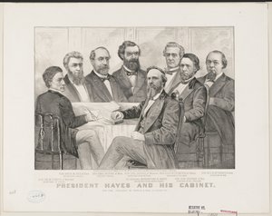 Le président Hayes et son cabinet, vers 1877 - Currier and Ives