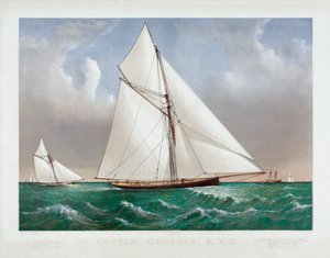 Le Cutter Genesta par Currier & Ives - Currier and Ives