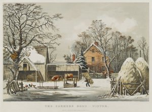 La maison du fermier - Hiver - Currier and Ives