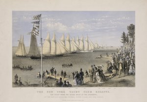 La régate du club de yacht de New York, vers 1869