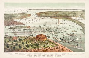 Le port de New York par Currier & Ives
