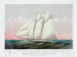 La goélette Magic du New York Yacht Club par Currier & Ives - Currier and Ives