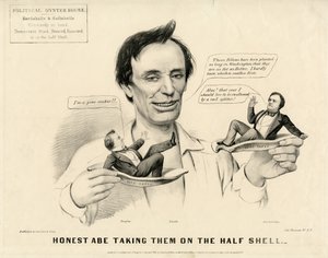 Honnête Abe les Prenant sur la Coquille, 1860