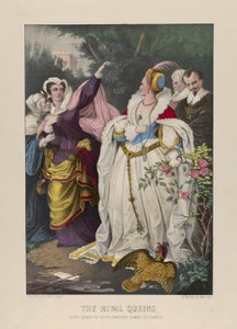 Les Reines Rivales, Marie Stuart défiant la Reine Élisabeth, 1857-72 - N. and Ives, J.M. Currier