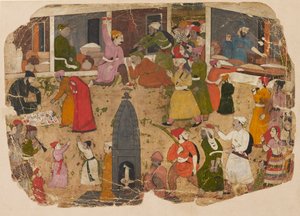 Une agitation dans le bazar, 1750-1760 - Nainsukh