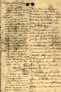 Note du général Bonaparte, 13 septembre 1795 - Napoleon Bonaparte I