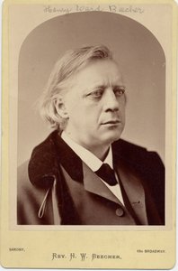 Henry Ward Beecher (1818-87), clergyman américain, réformateur social - Napoleon Sarony