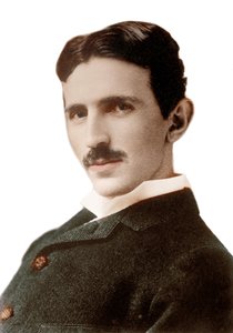 Portrait de Nikola Tesla (1856-1943) - Ingénieur, physicien et inventeur d