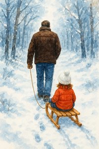 Promenade hivernale père-enfant - Natalie Bruns