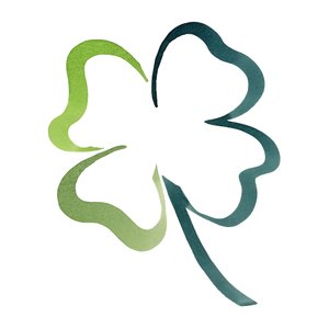 Trèfle vert porte-bonheur