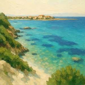 Côte turquoise sereine