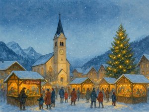 Marché de Noël du Village enneigé