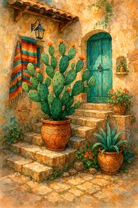 Les marches du cactus du sud-ouest
