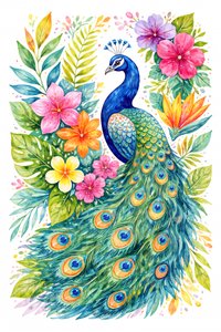 Fleur de paon éclatante