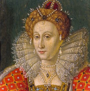 Détail du portrait miniature de la reine Élisabeth I - Nathan Benn