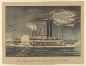 Clair de lune sur le Mississippi, 1872-74 - Currier and Ives